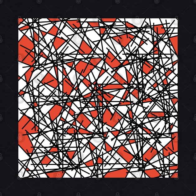 Orange 80s Memphis Shards Abstract Postmodern Pattern by BillingtonPix